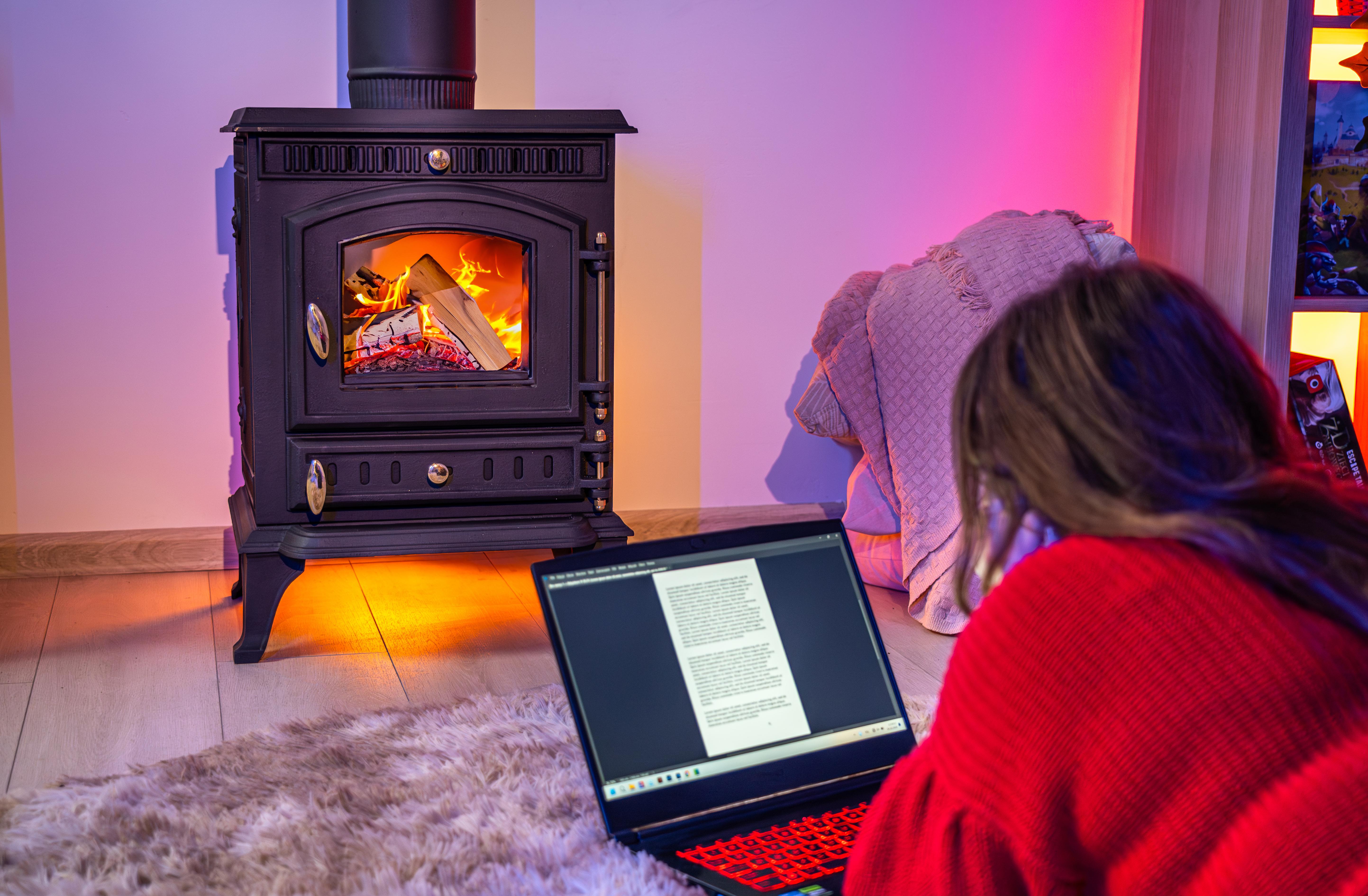 Classic cast-iron stove, free-standing heater