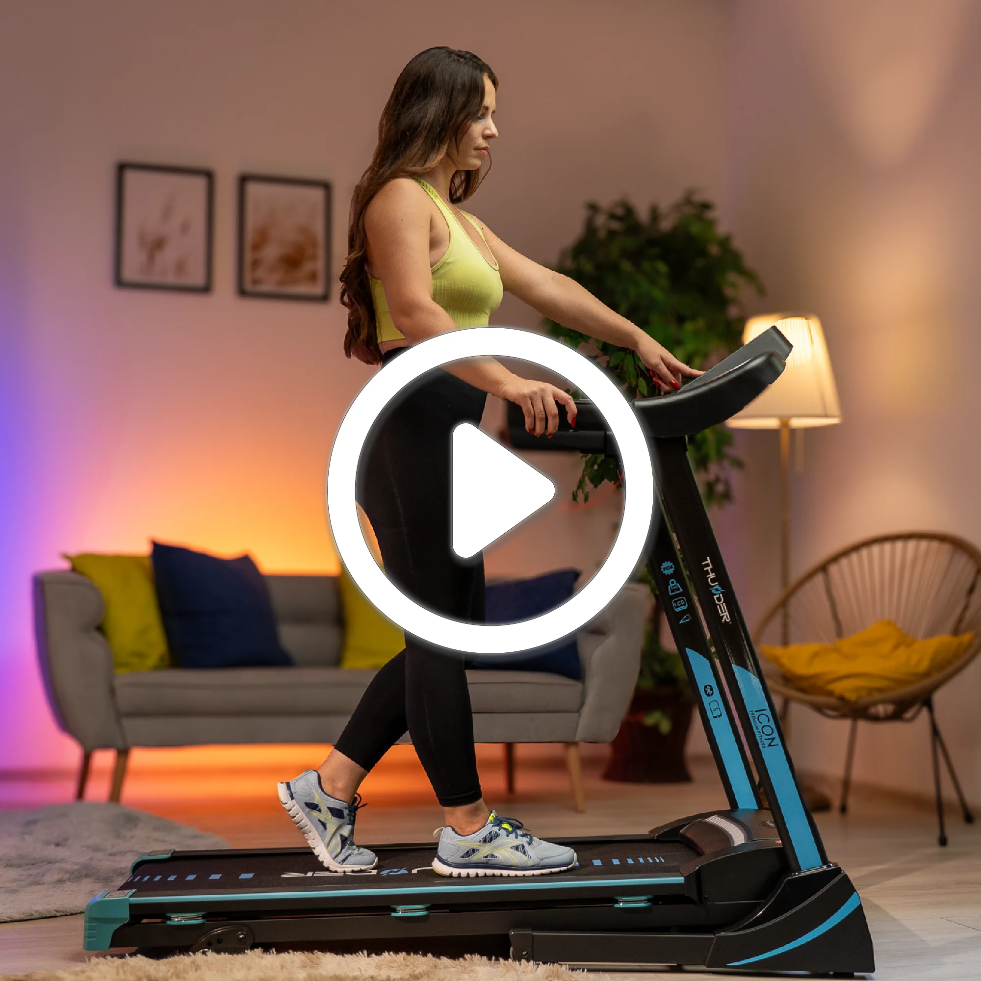Electric Treadmill Thunder ICON BLUE